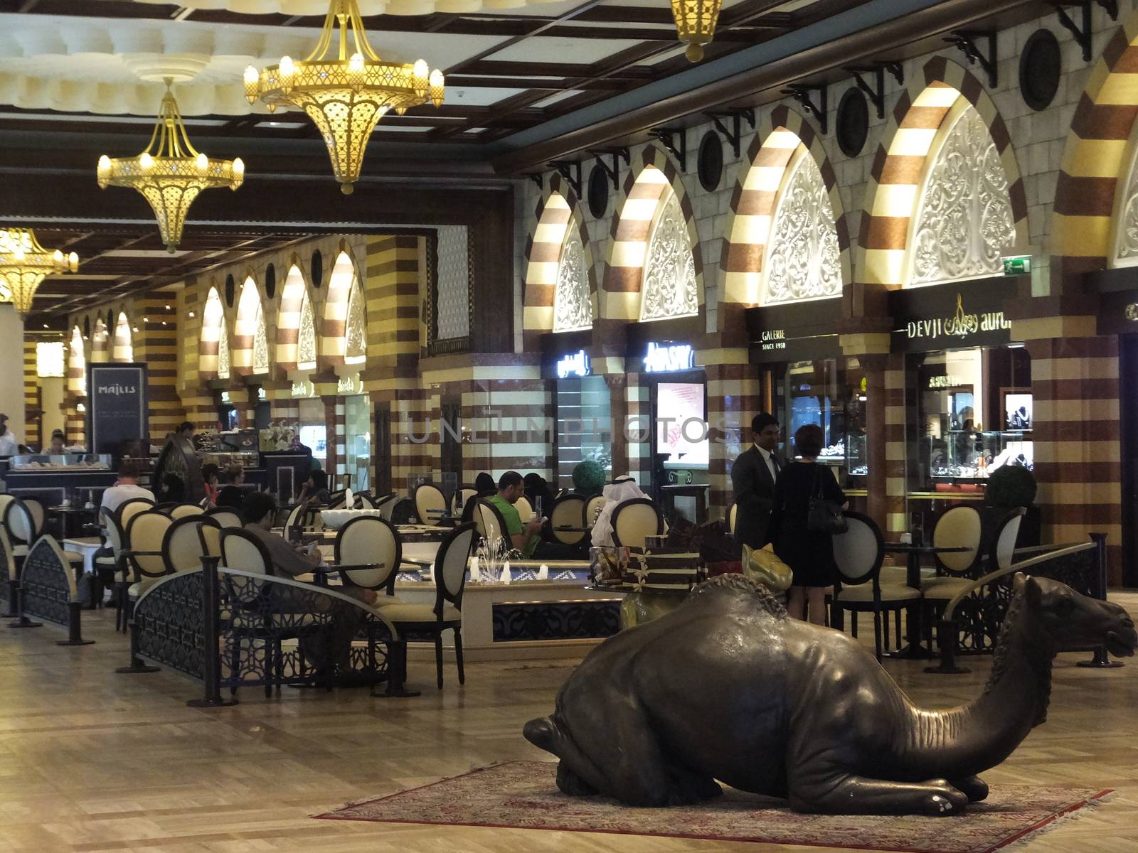 The Souk at Dubai Mall in Dubai, UAE. The mall is the world's largest shopping mall based on total area and 6th largest by gross leasable area.