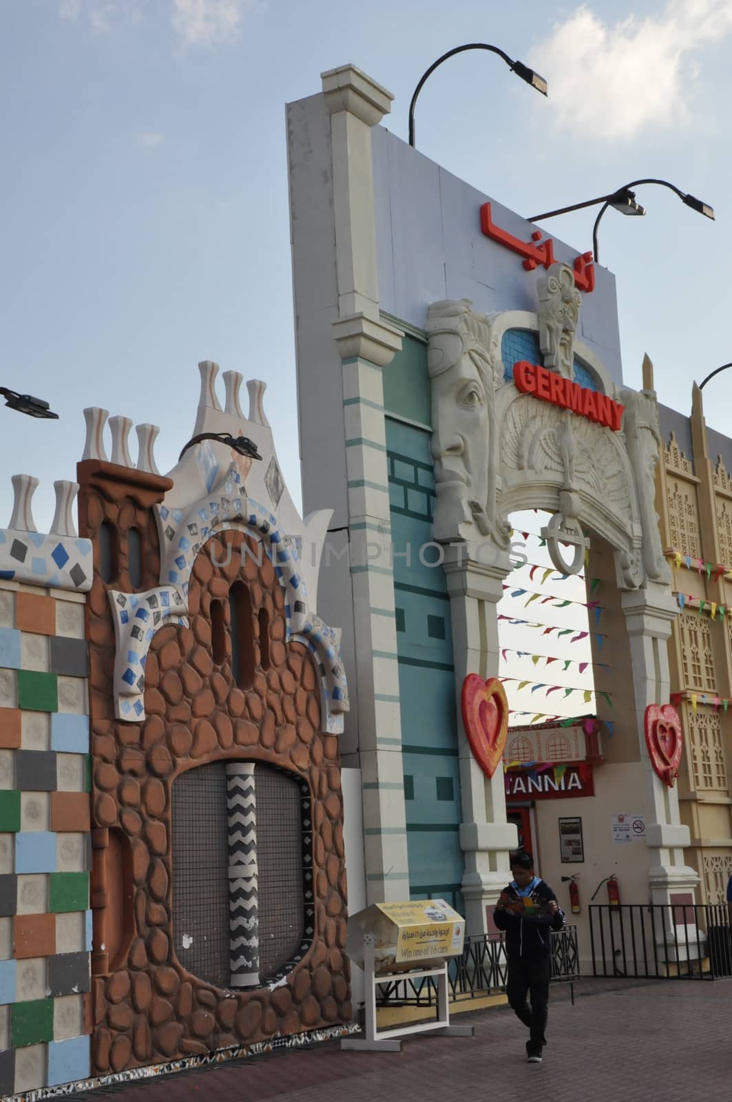 Germany pavilion at Global Village in Dubai, UAE. It is claimed to be the world's largest tourism, leisure and entertainment project.