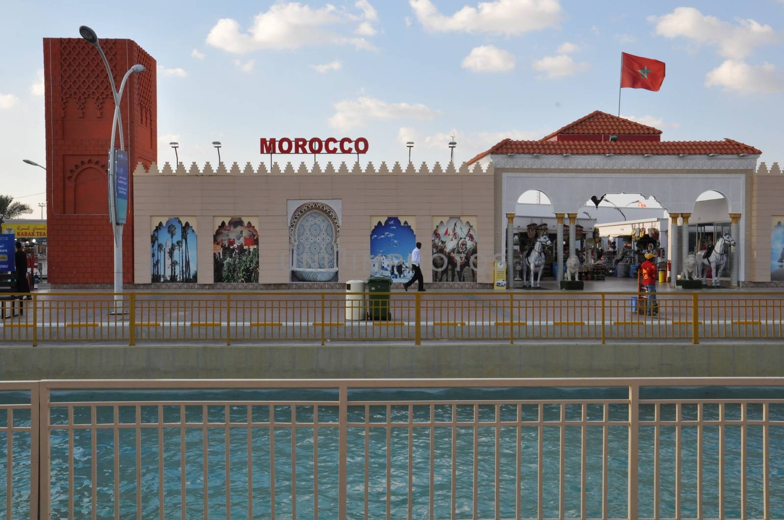 Morocco pavilion at Global Village in Dubai, UAE. It is claimed to be the world's largest tourism, leisure and entertainment project.