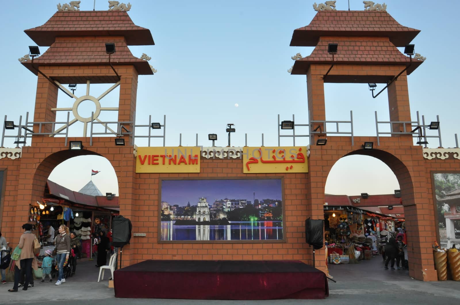 Vietnam pavilion at Global Village in Dubai, UAE. It is claimed to be the world's largest tourism, leisure and entertainment project.