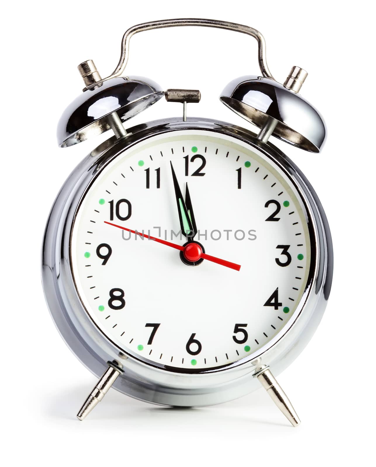 Alarm clock isolated on whote background