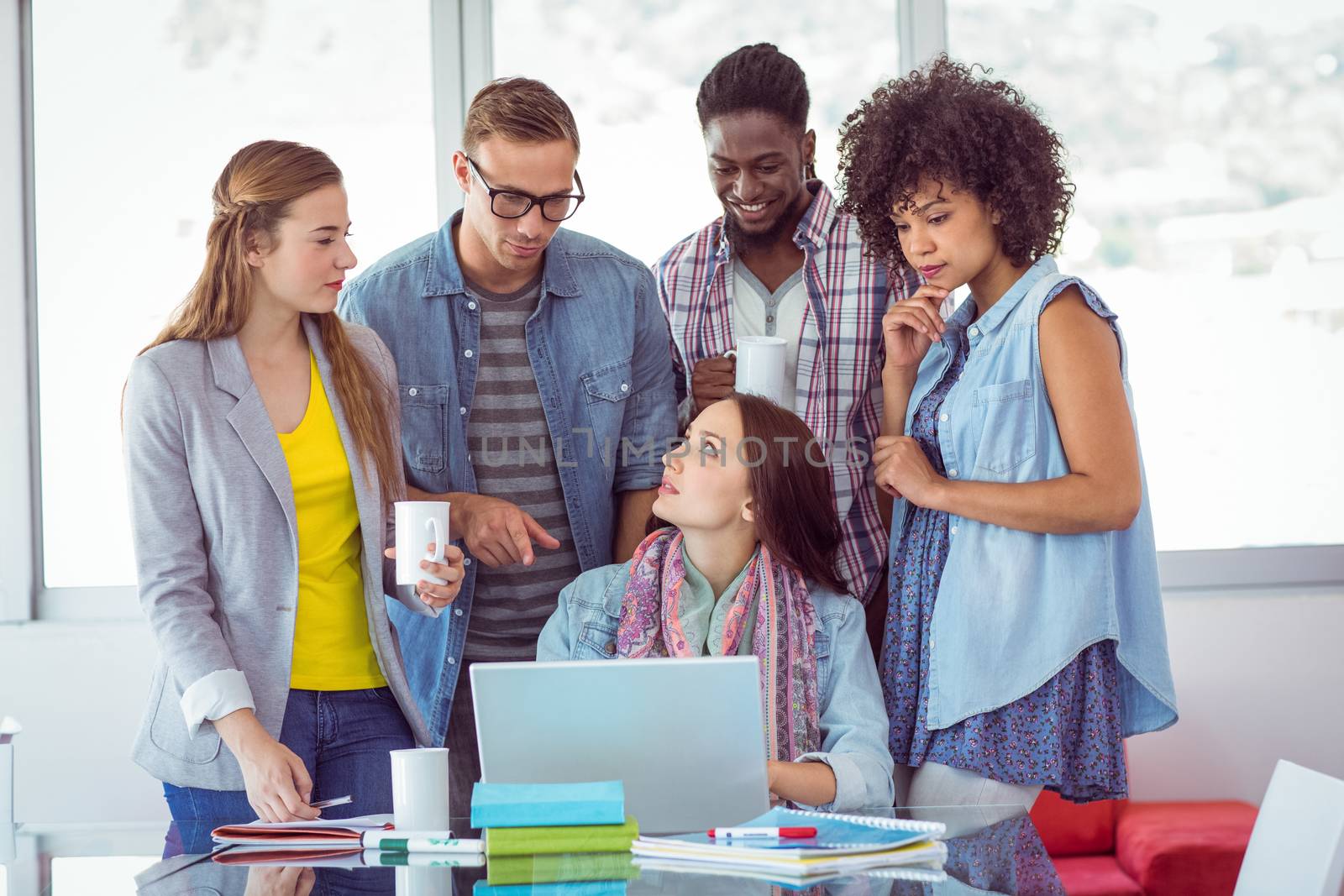 Fashion students working as a team at the college