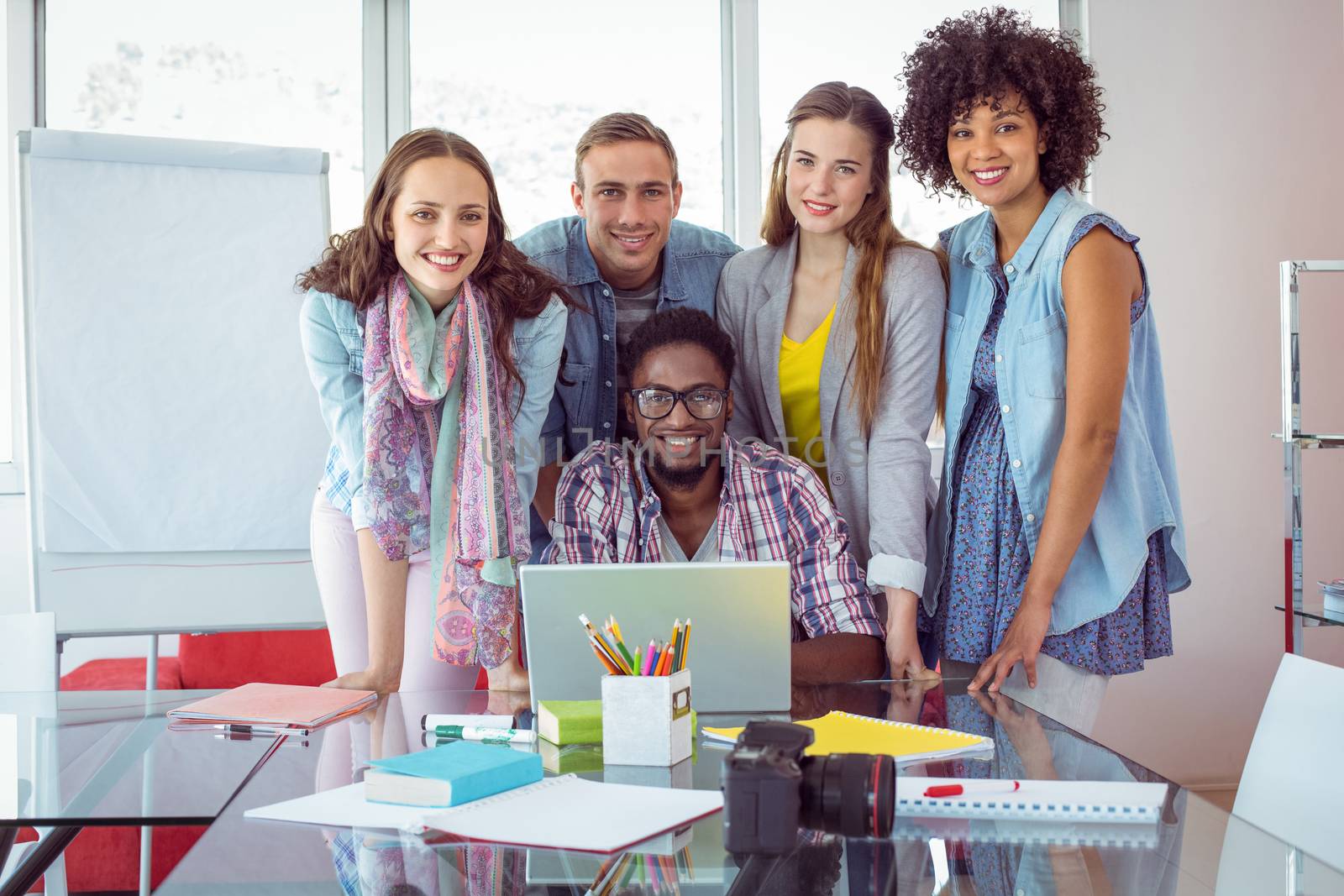 Fashion students working as a team at the college