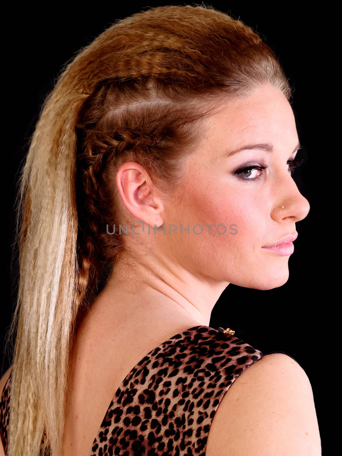 beautiful young girl posing, studio shot