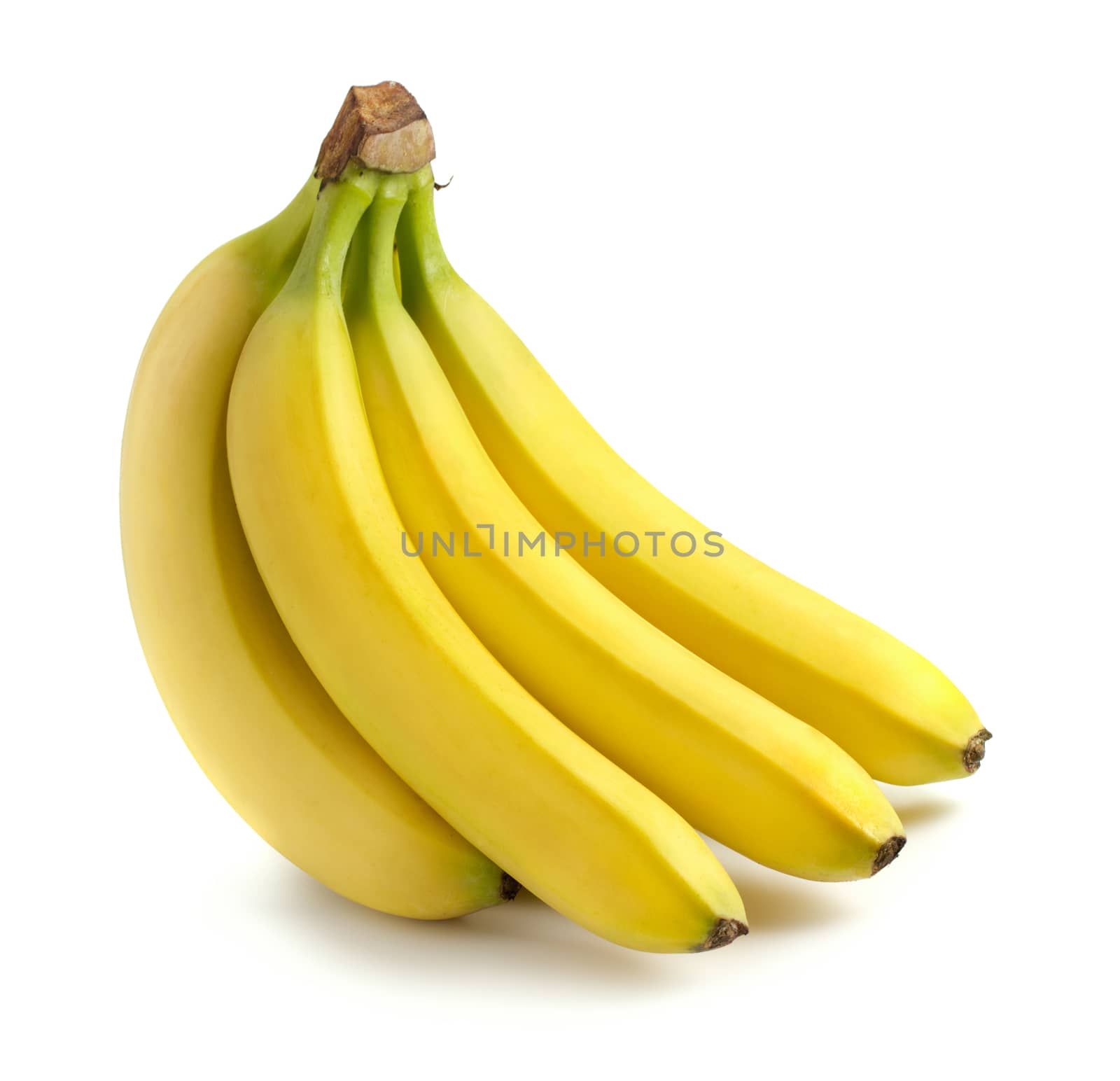 Bunch of bananas isolated on white