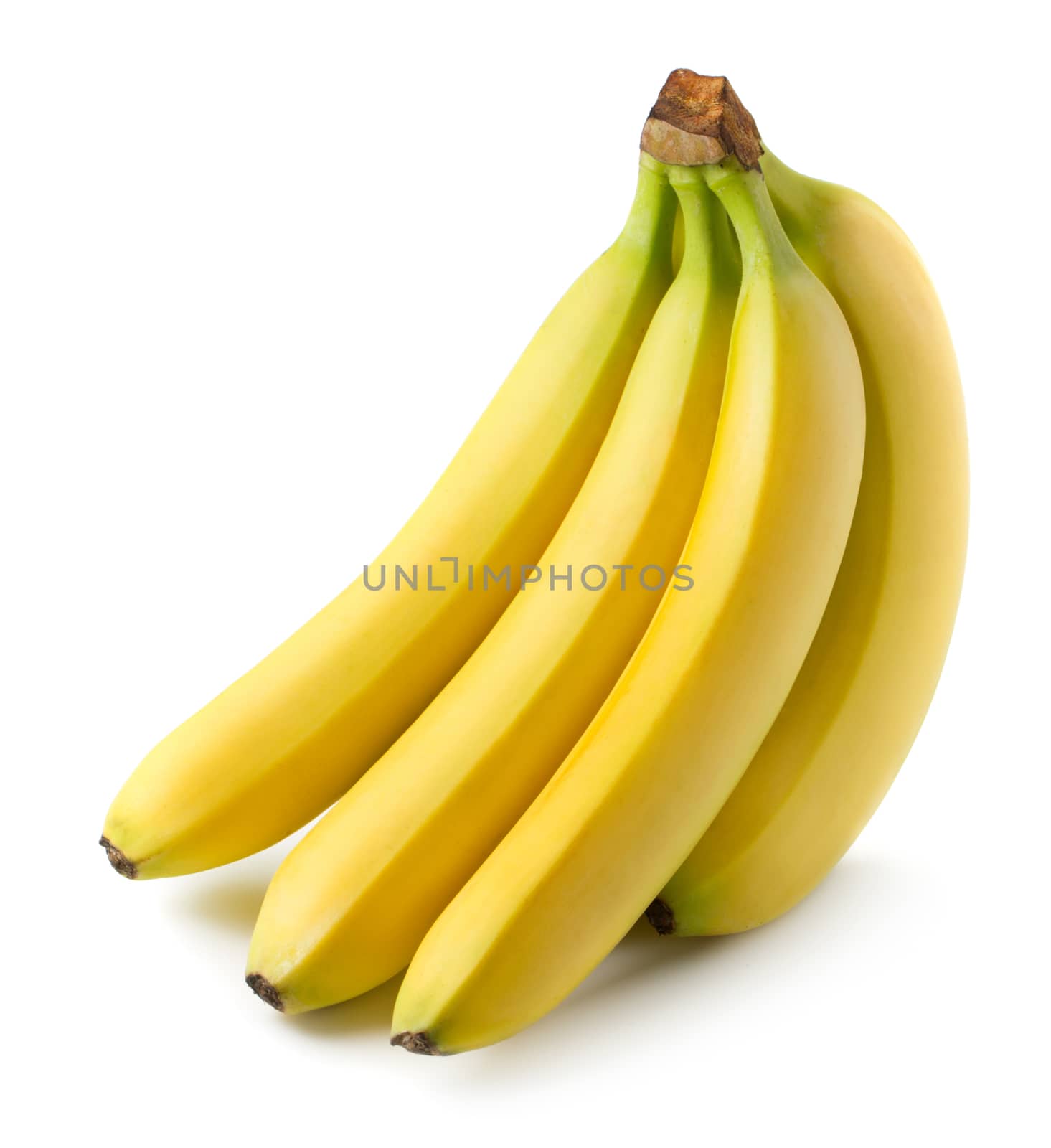 Bunch of bananas isolated on white