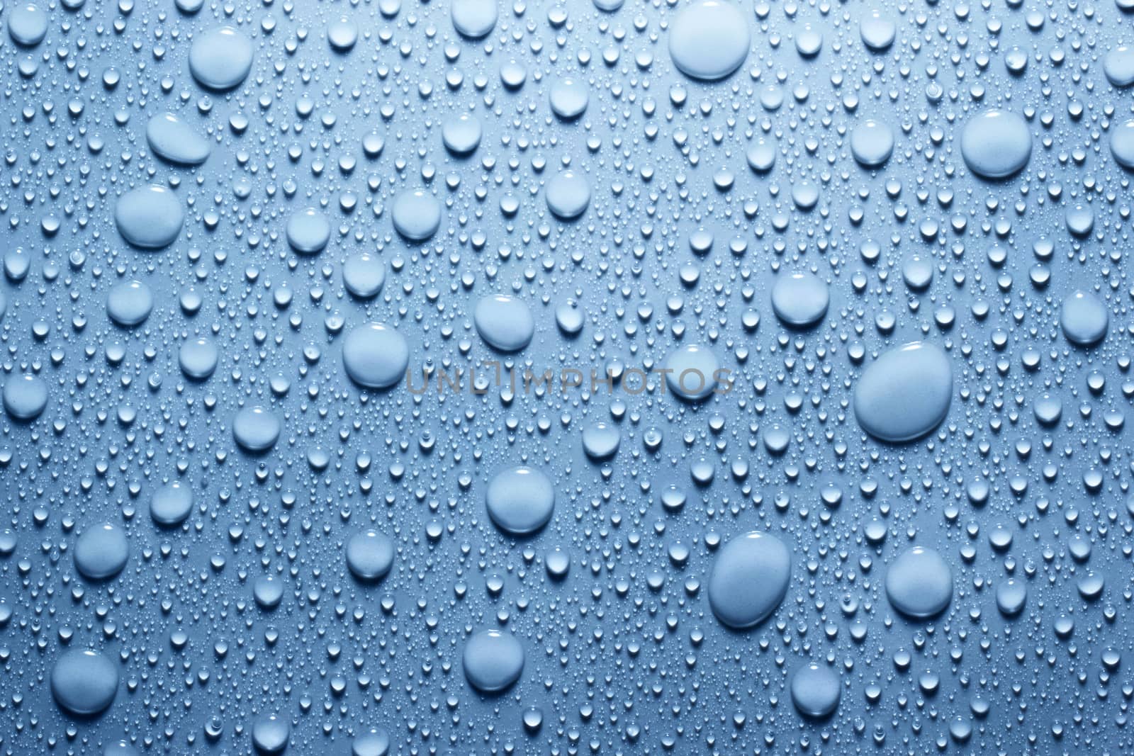 Blue water drops background by Valengilda