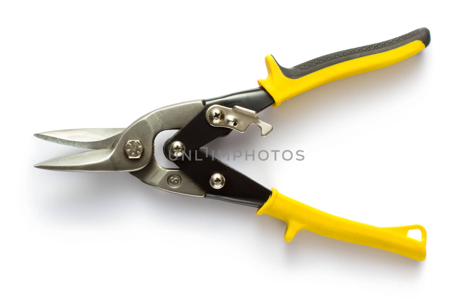 Tool scissors isolated on white background