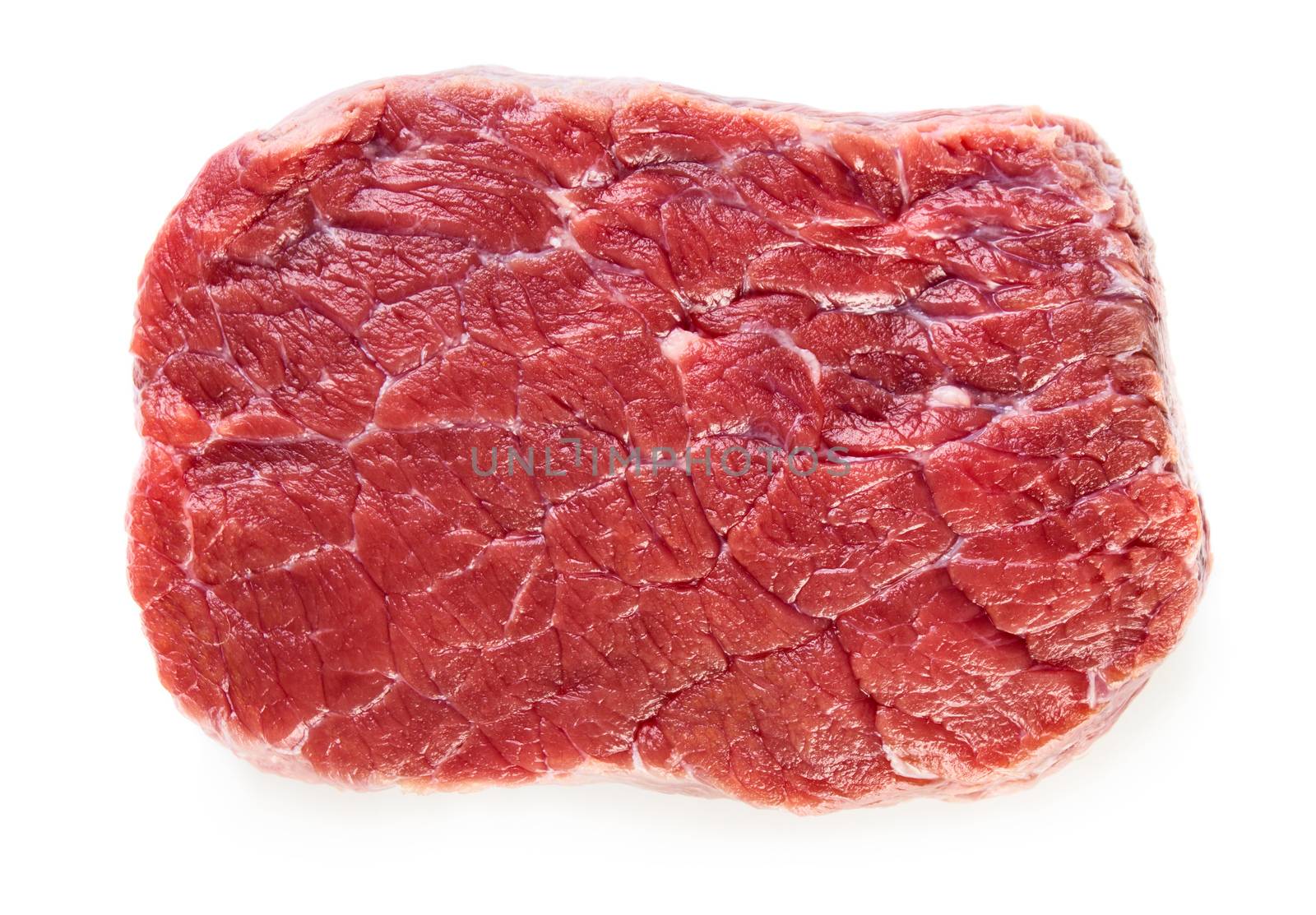 Raw meat isolated on white background