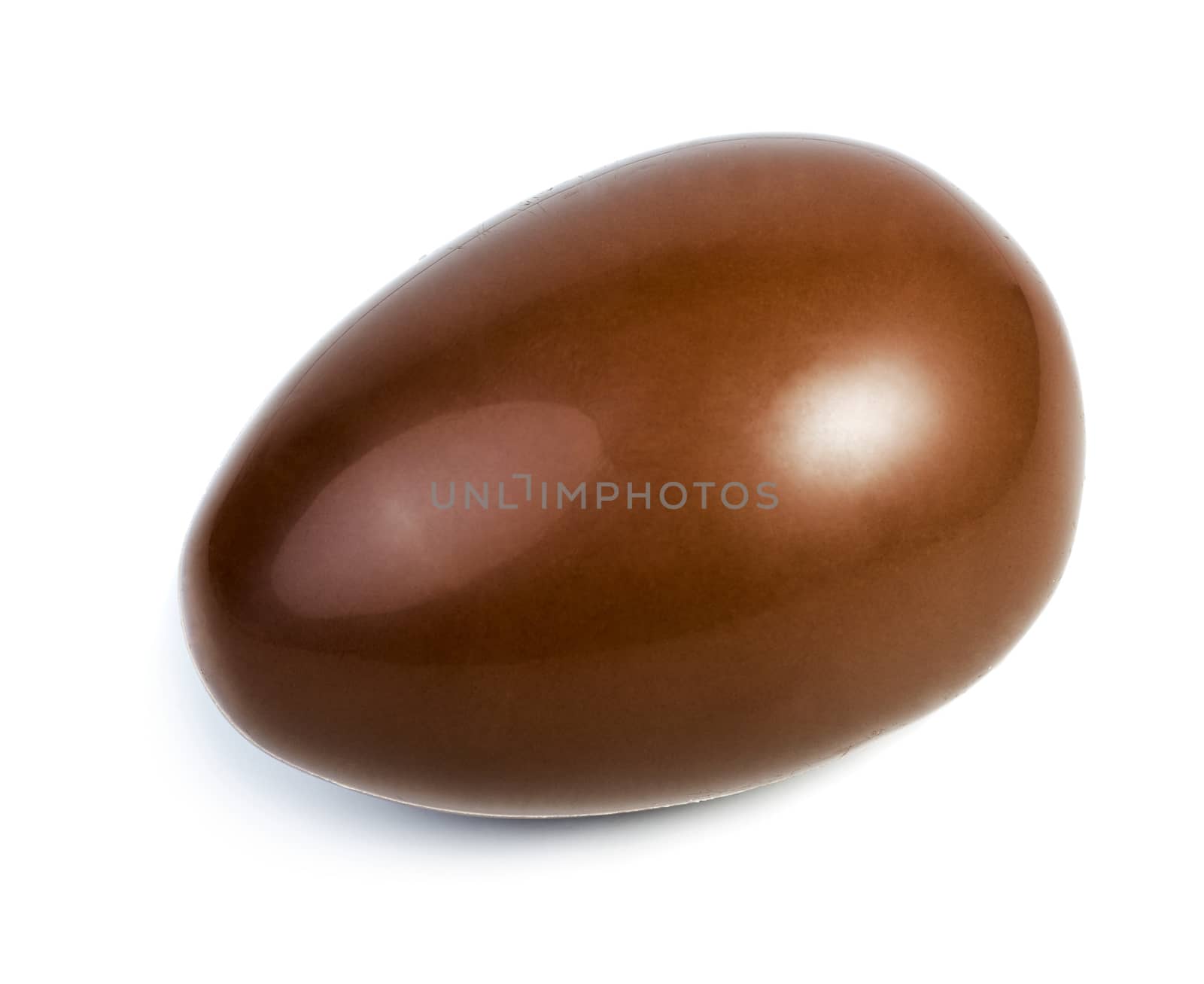 Chocolate egg isolated on white background