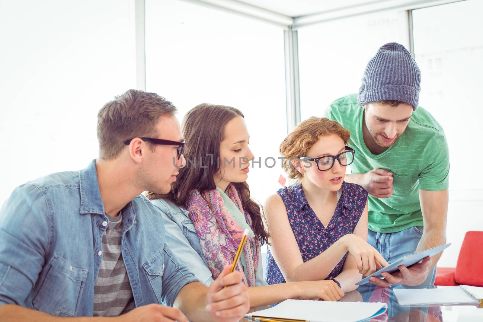 Fashion students working as a team at the college