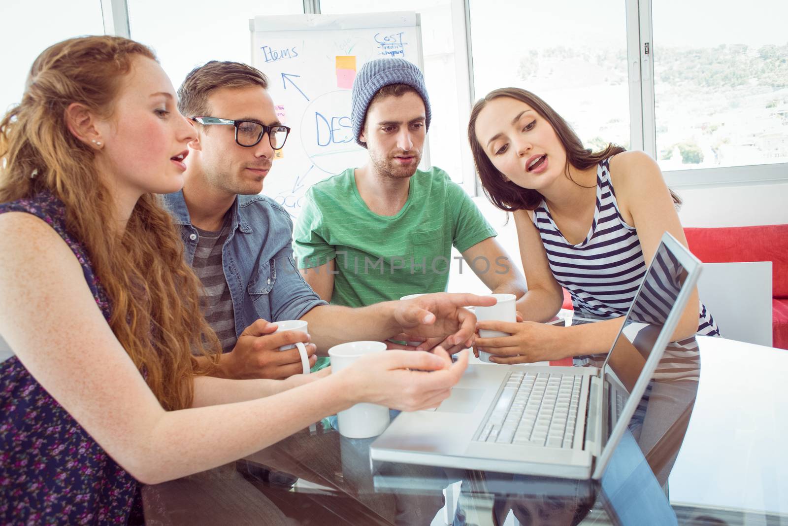 Fashion students working as a team at the college