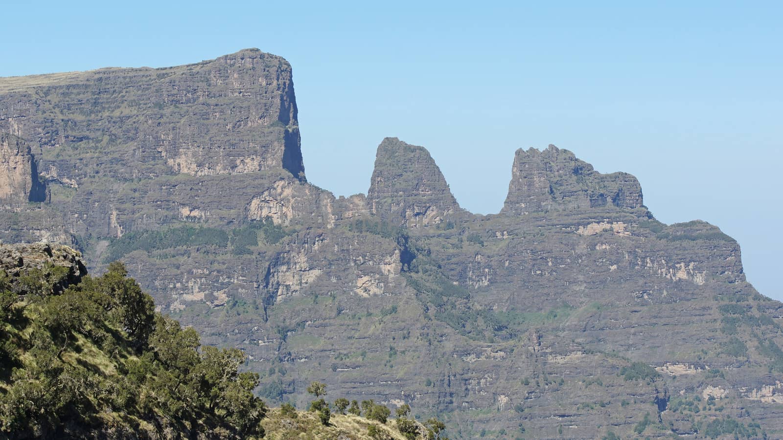 Panorama of the landscape of Semien Mountains National Park, Ethiopia, Africa