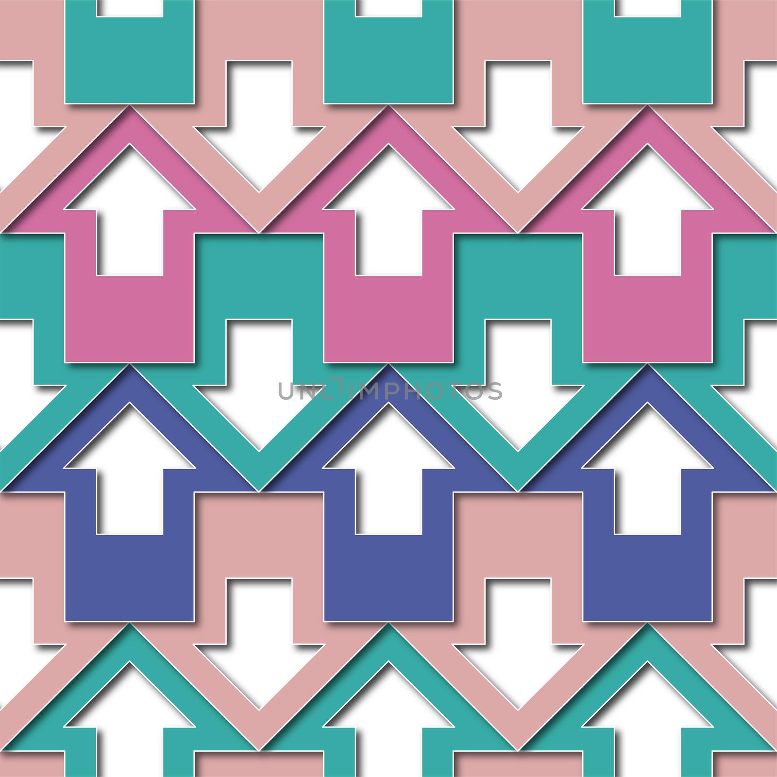 abstract illustration background or fabric pastels color arrows pattern