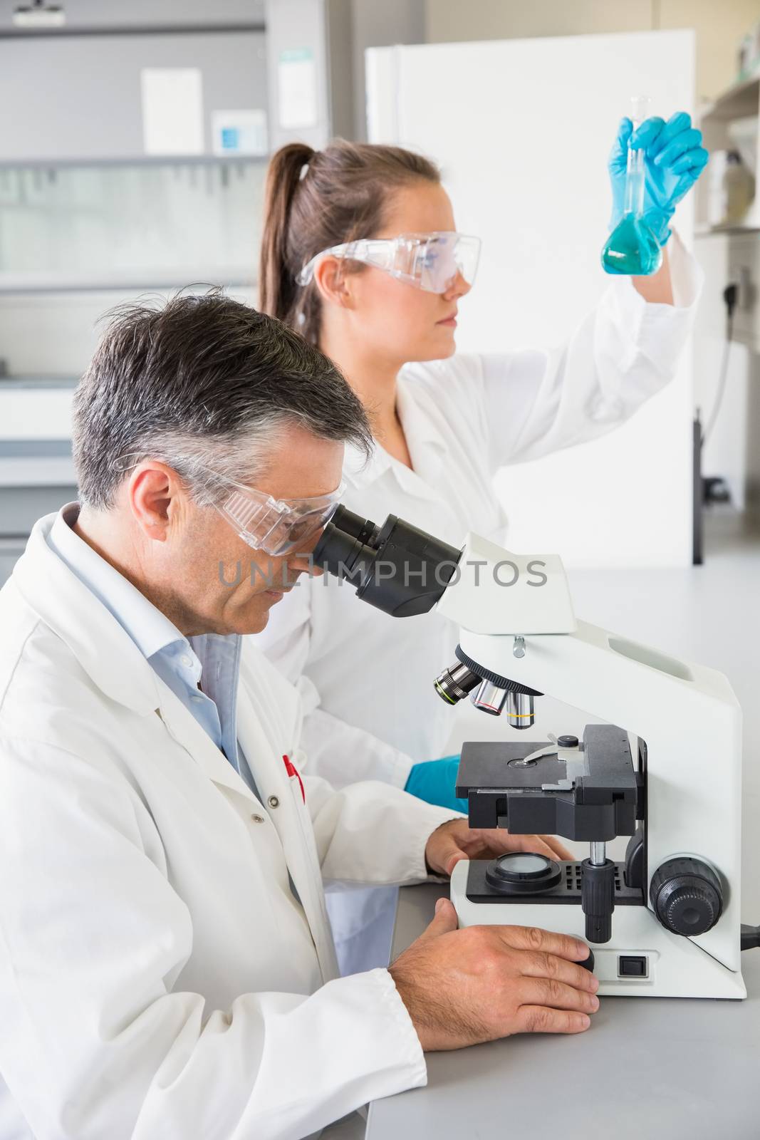 Team of scientists at work at the laboratory