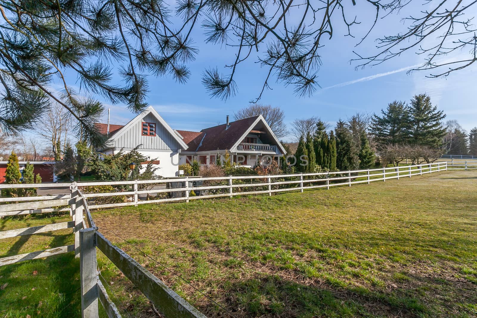 Farm House and horse paddock by jasonvosper