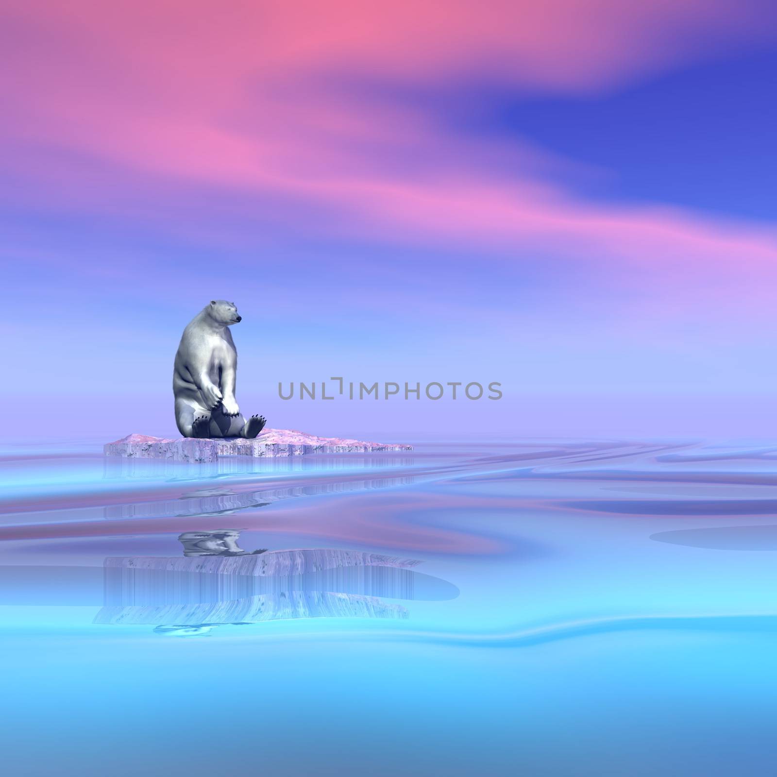 Polar bear - 3D render by Elenaphotos21