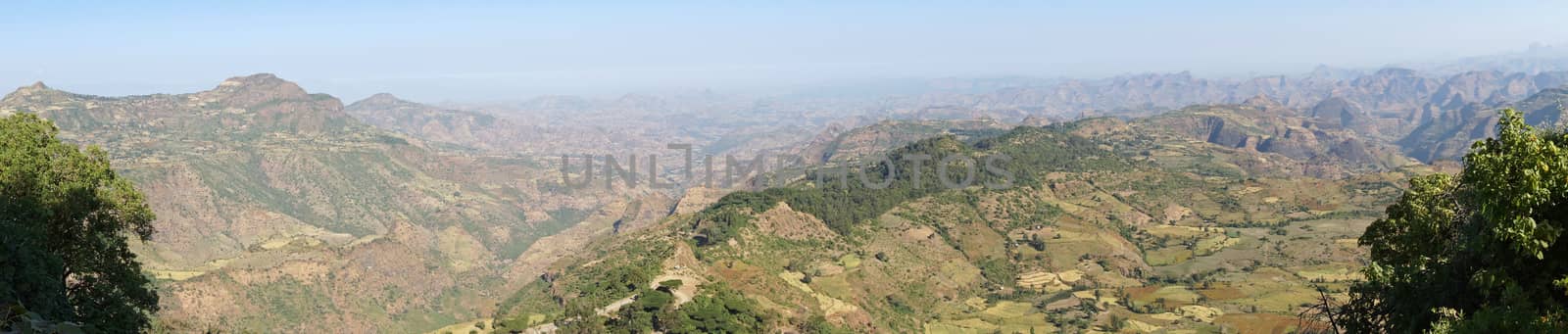 Landscape around the Wolkefit Pass, Ethiopia, Africa