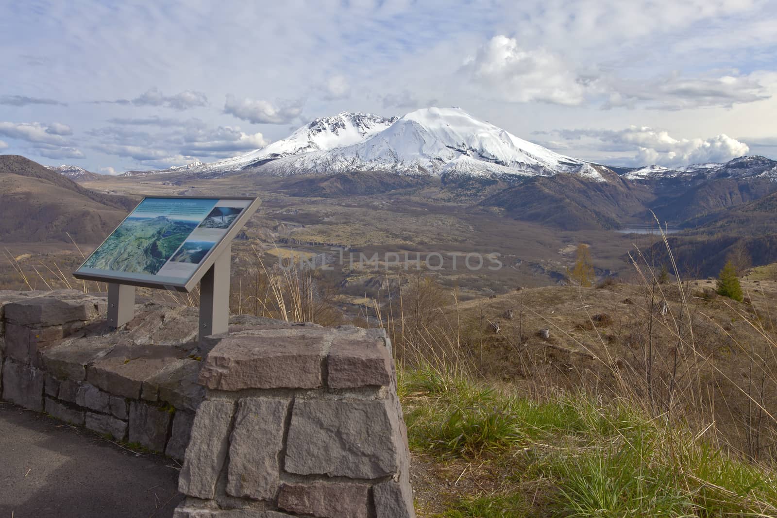 Mt. St. Helen landscape and skies at sunset Washington state.