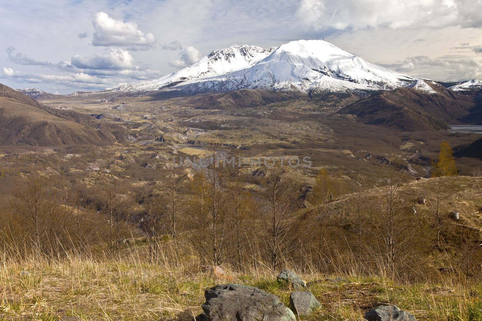 Mt. St. Helen landscape and skies at sunset Washington state.