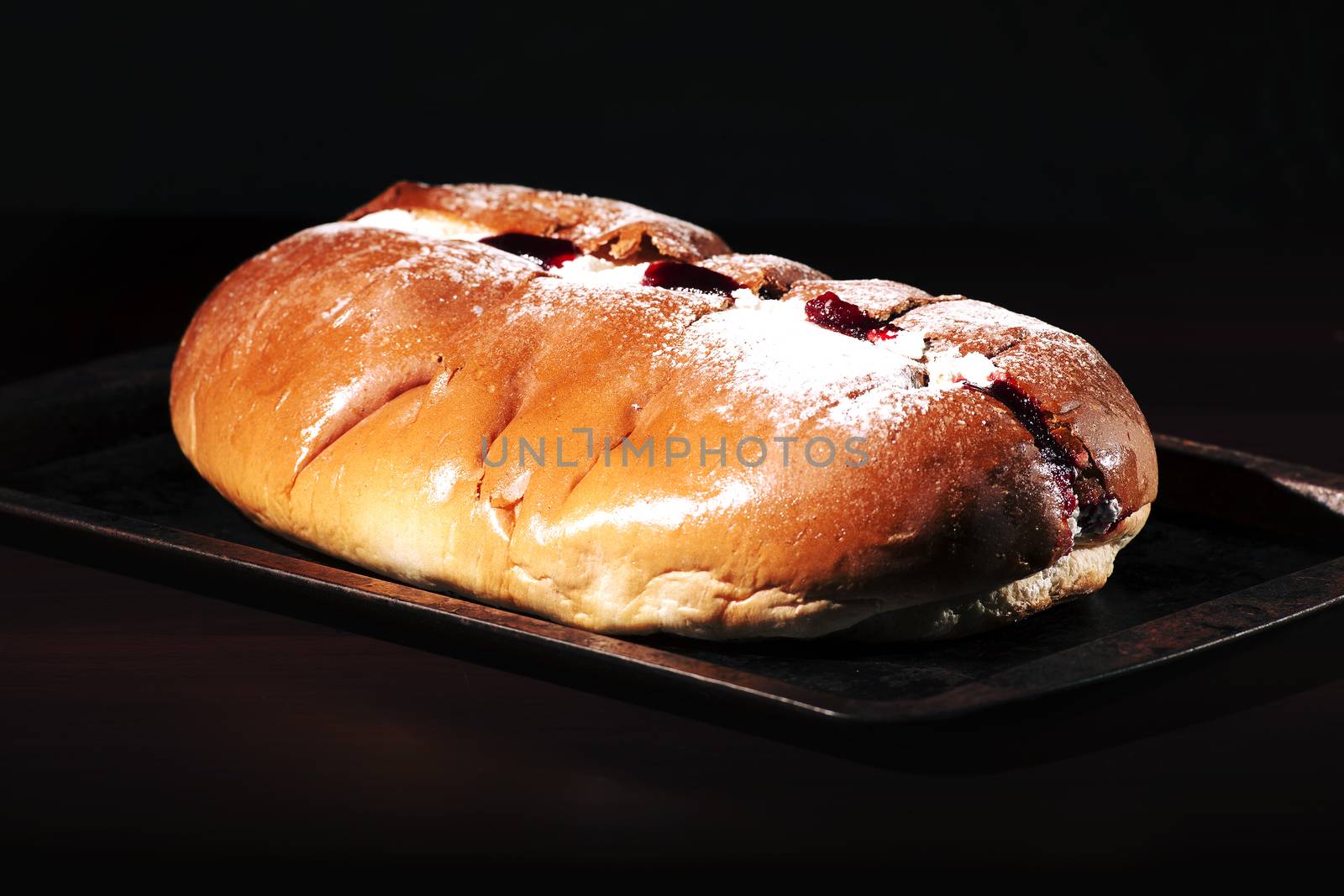 Raspberry jam and cream pastry by artistrobd