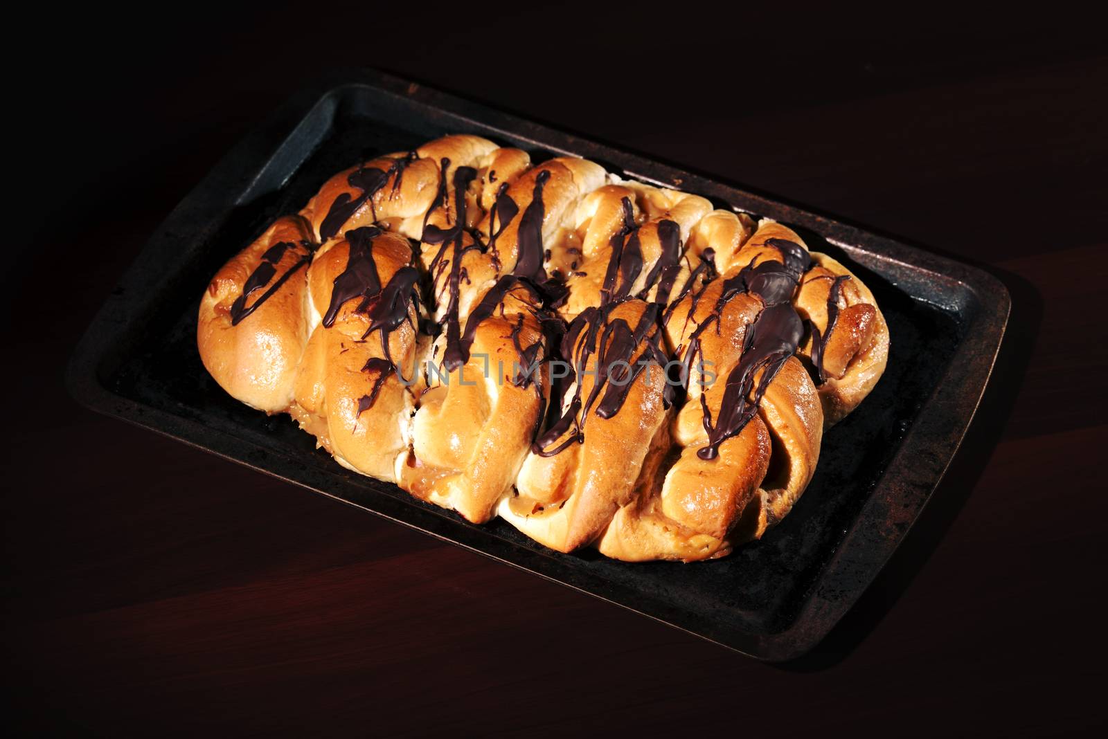 Chocolate and caramel danish pastry  by artistrobd