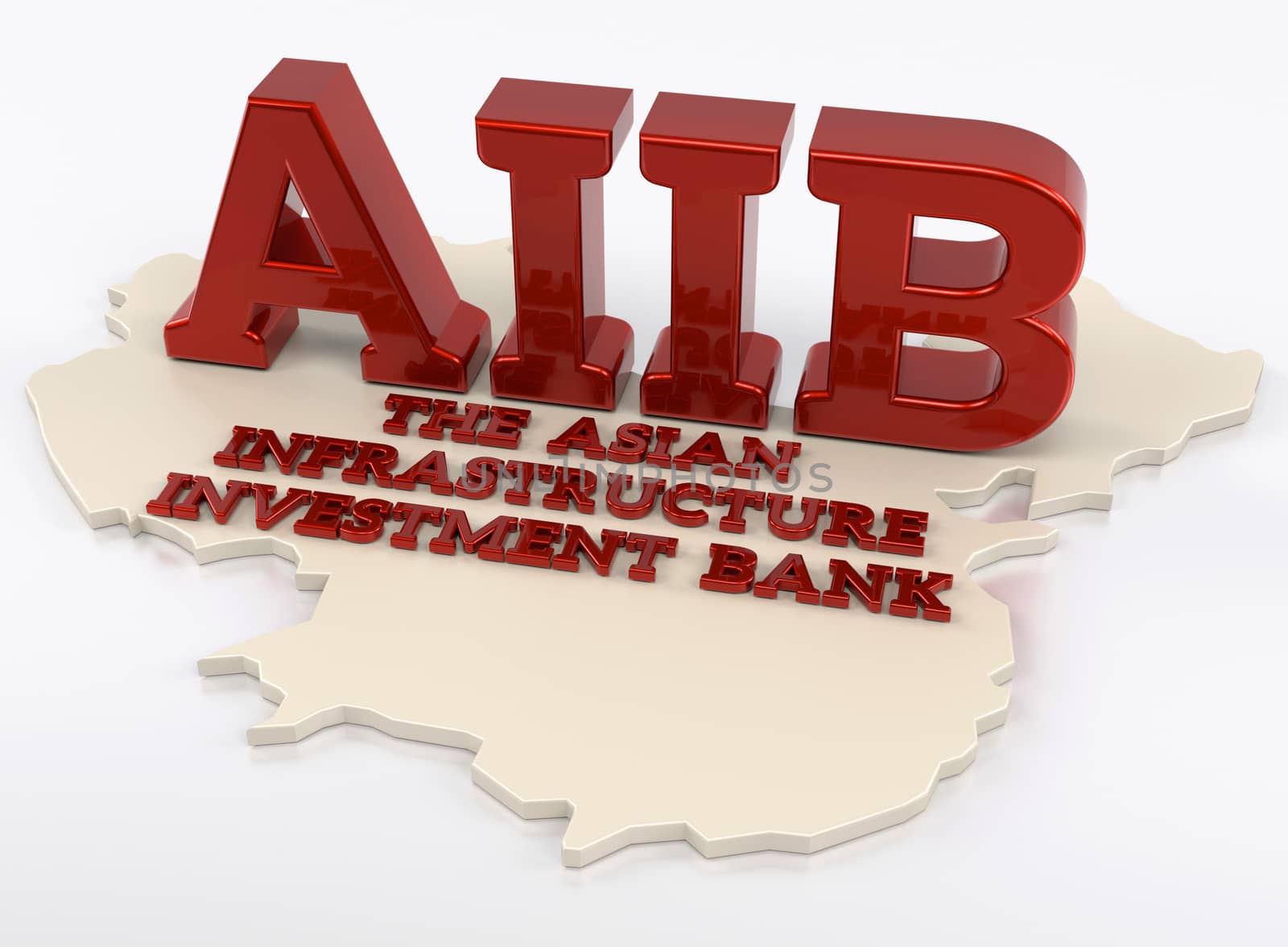AIIB - The Asian Infrastructure Investment Bank - 3D Render by akaprinay