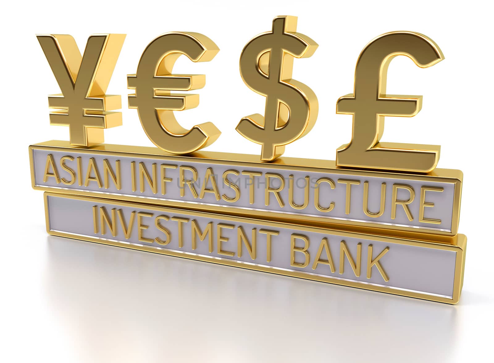 AIIB - The Asian Infrastructure Investment Bank - 3D Render by akaprinay