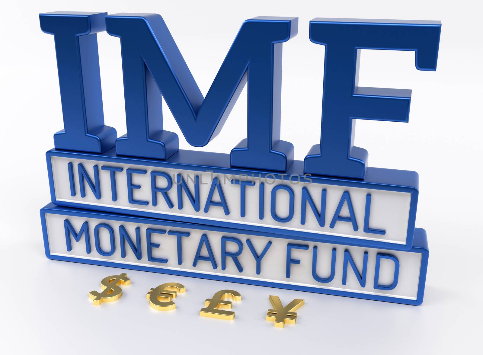 IMF - International Monetary Fund, World Bank - 3D Render by akaprinay