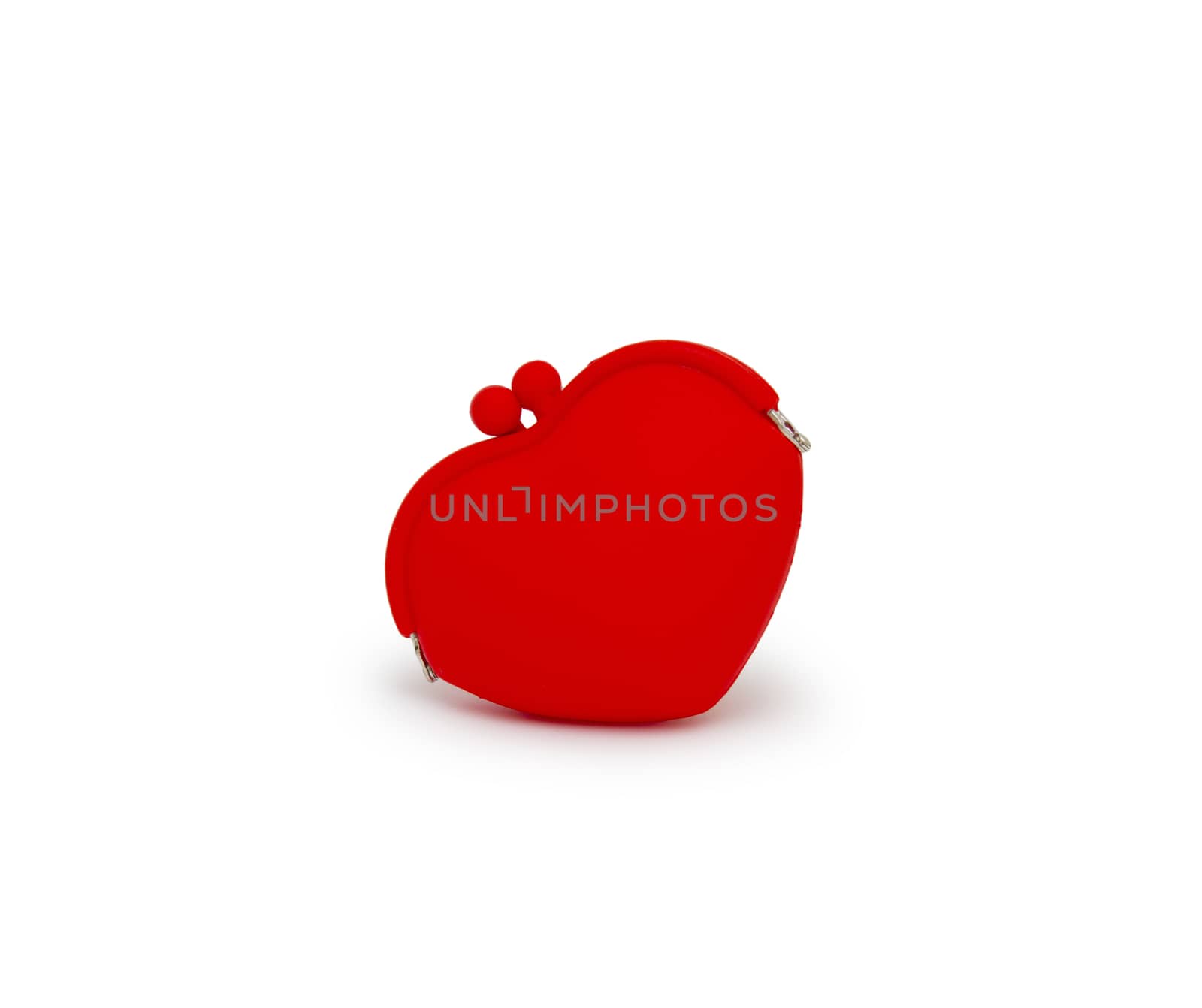 Red purse isolated on white background cutout by cocoo