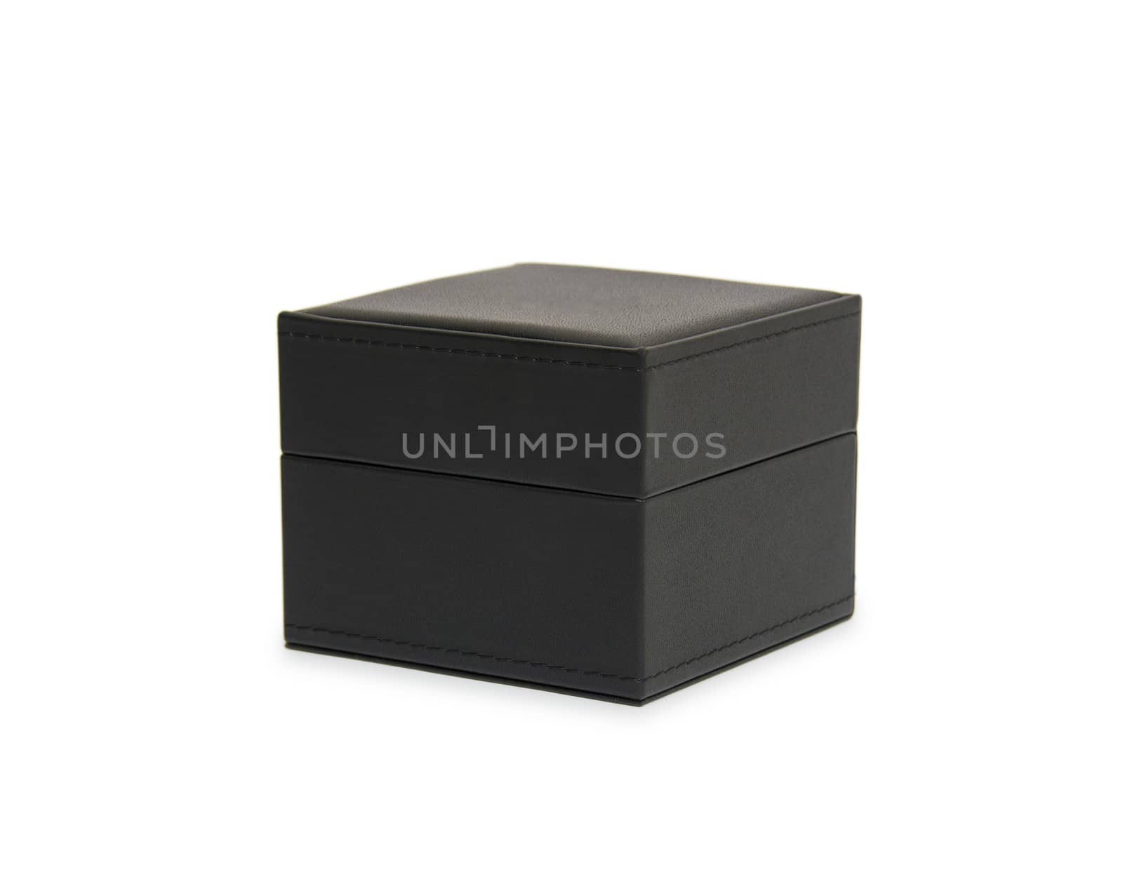 black gift box isolated on white by cocoo