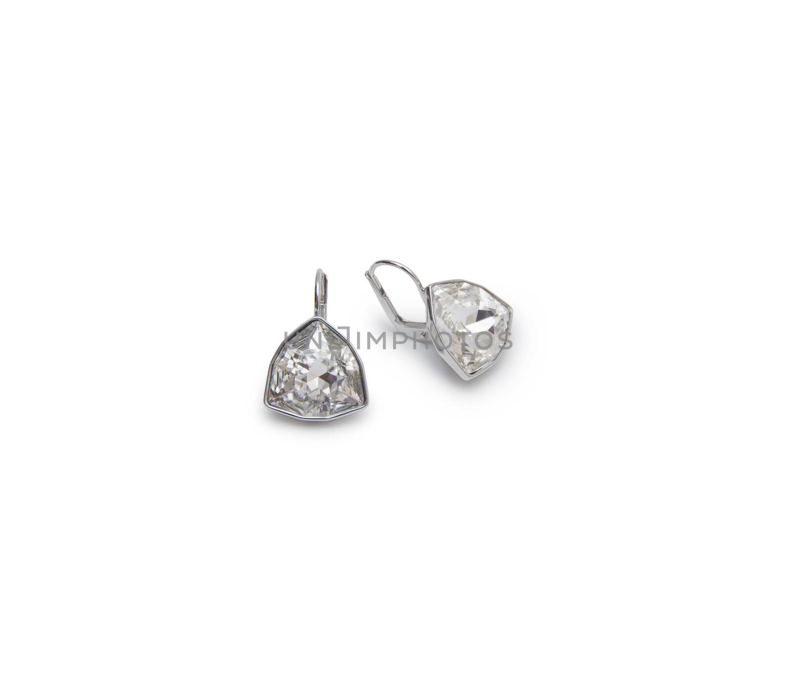 A couple of diamond earrings