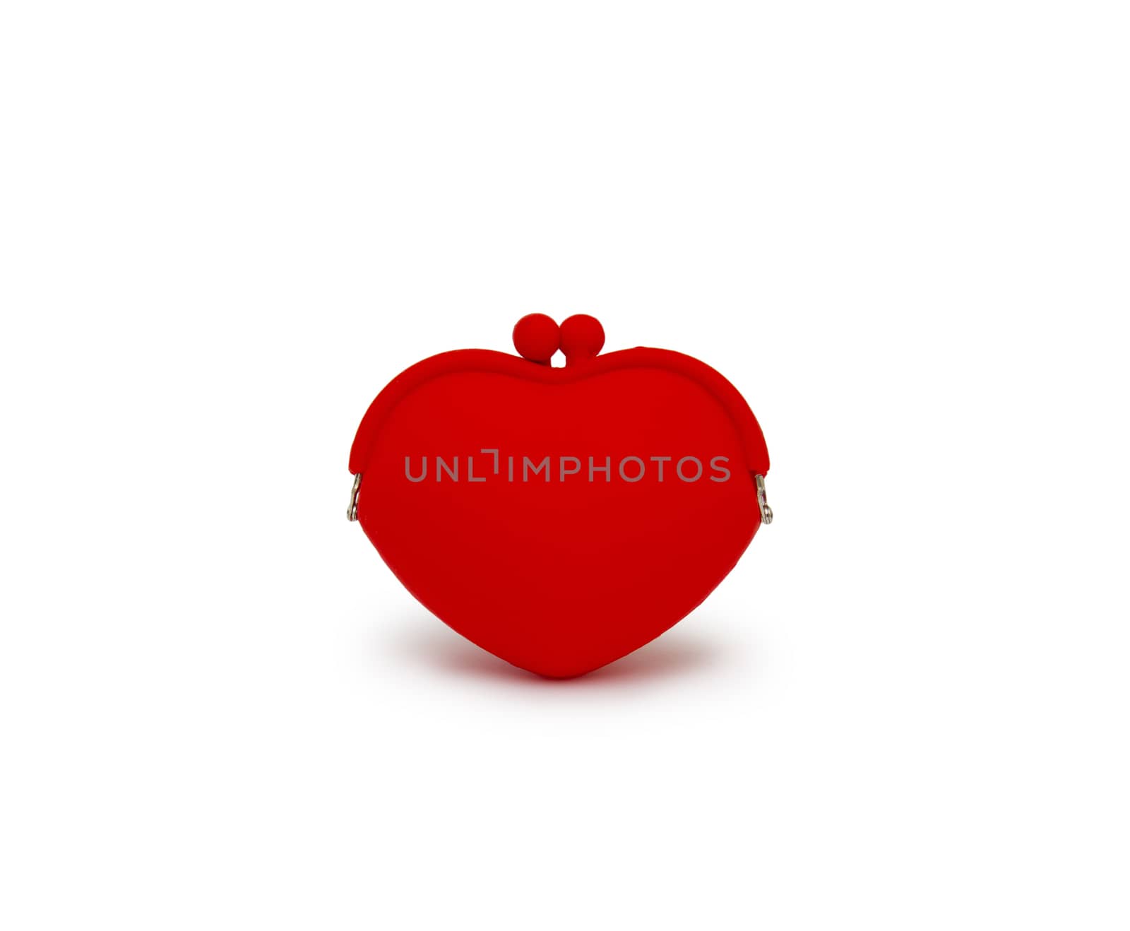 Red purse isolated on white background cutout by cocoo