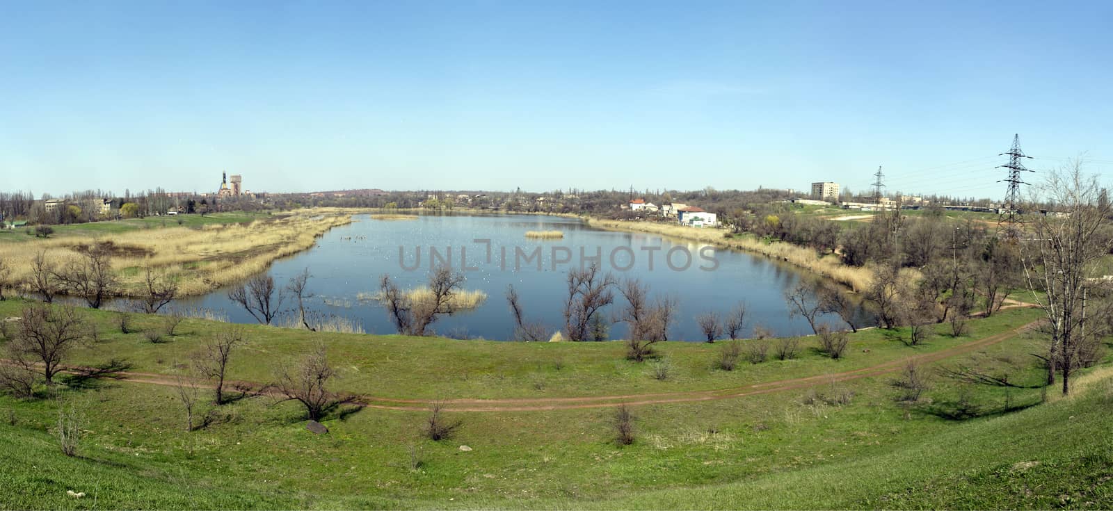 
Panoramic view of the industrial city of Krivoy Rog in Ukraine
