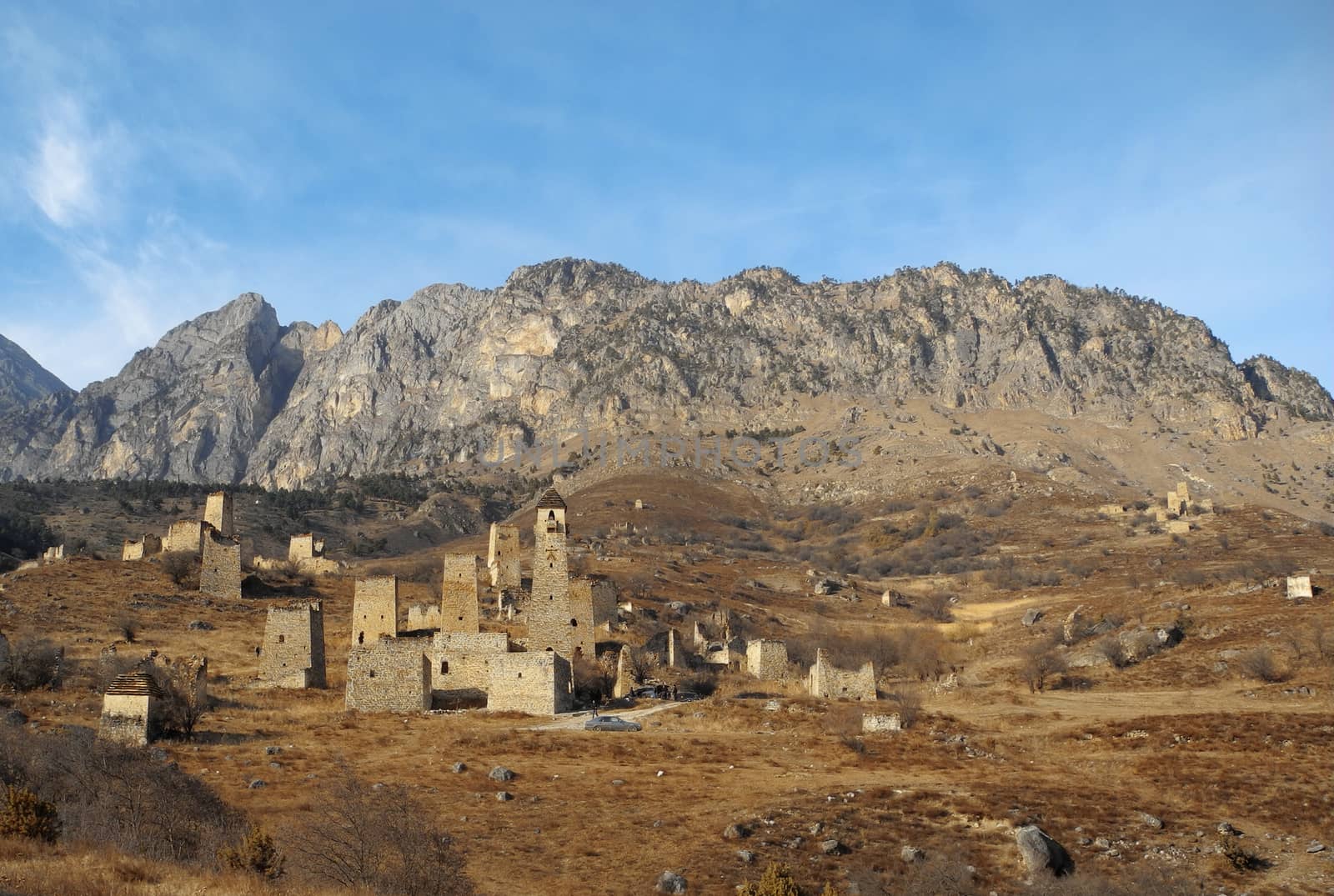 Towers Of Ingushetia. Ancient Architecture And Ruins