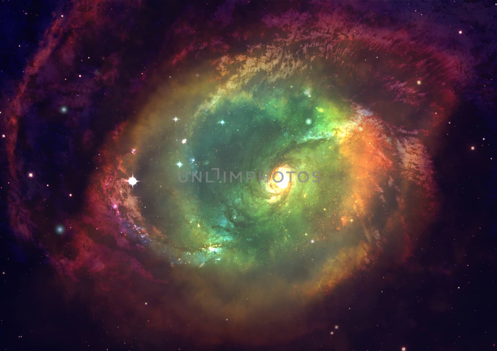 Far being shone nebula and star field against space. "Elements of this image furnished by NASA".