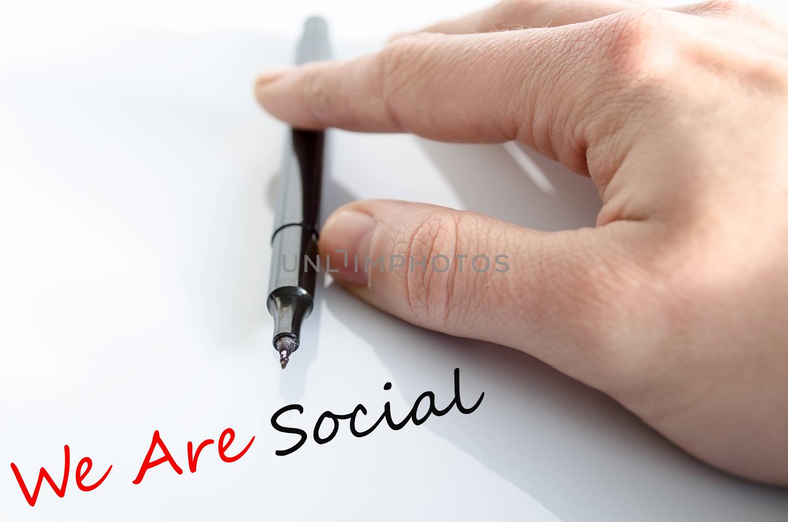 We Are Social Concept Isolated Over White Background