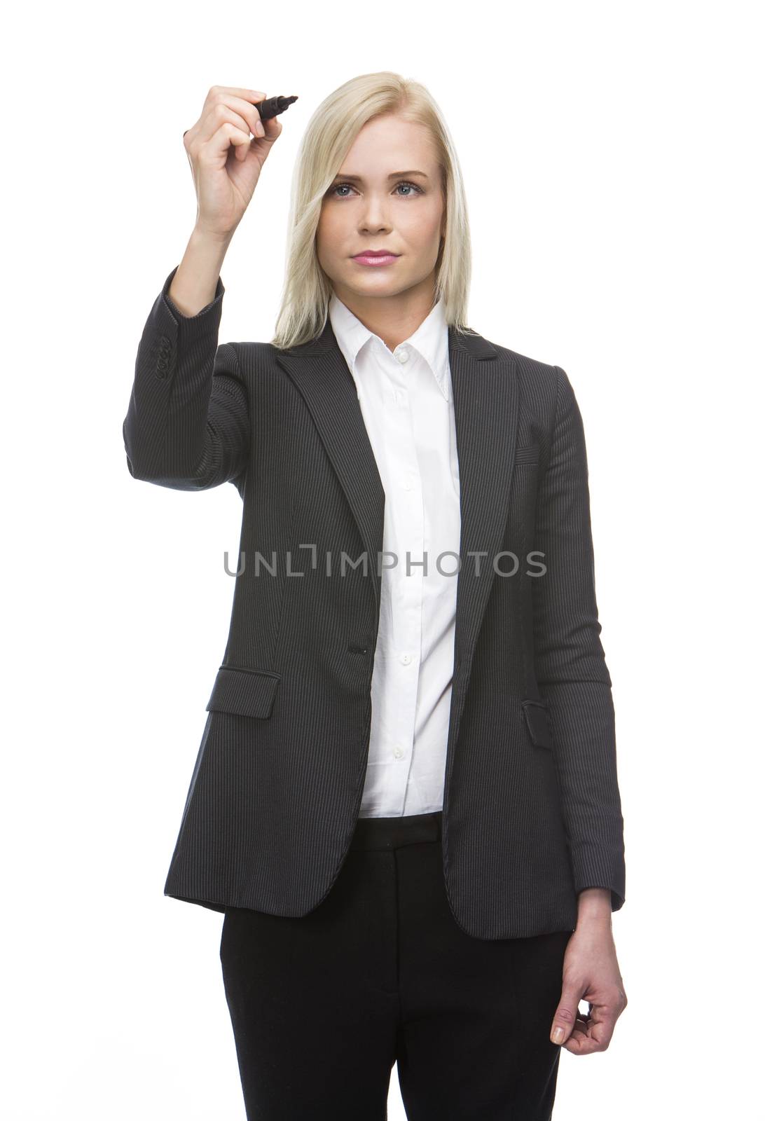 businesswoman with marker by Flareimage