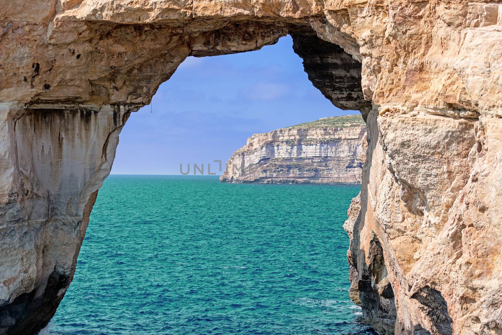 The world famous Azure Window in Gozo island - Mediterranean nature wonder in the beautiful Malta