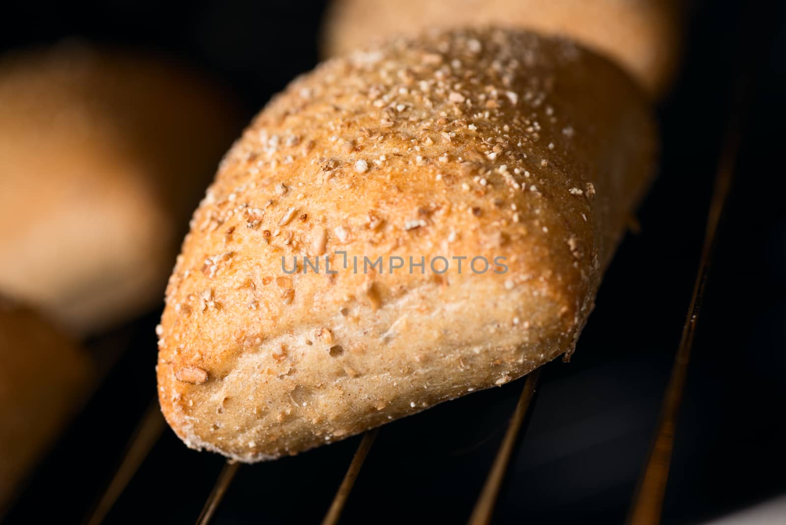 Oven baked bread macro by Nanisimova