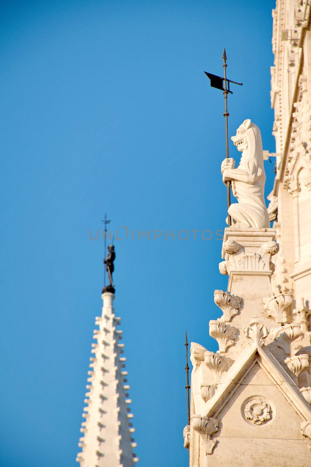 Details of the Hungarian parliament in Budapest by anderm