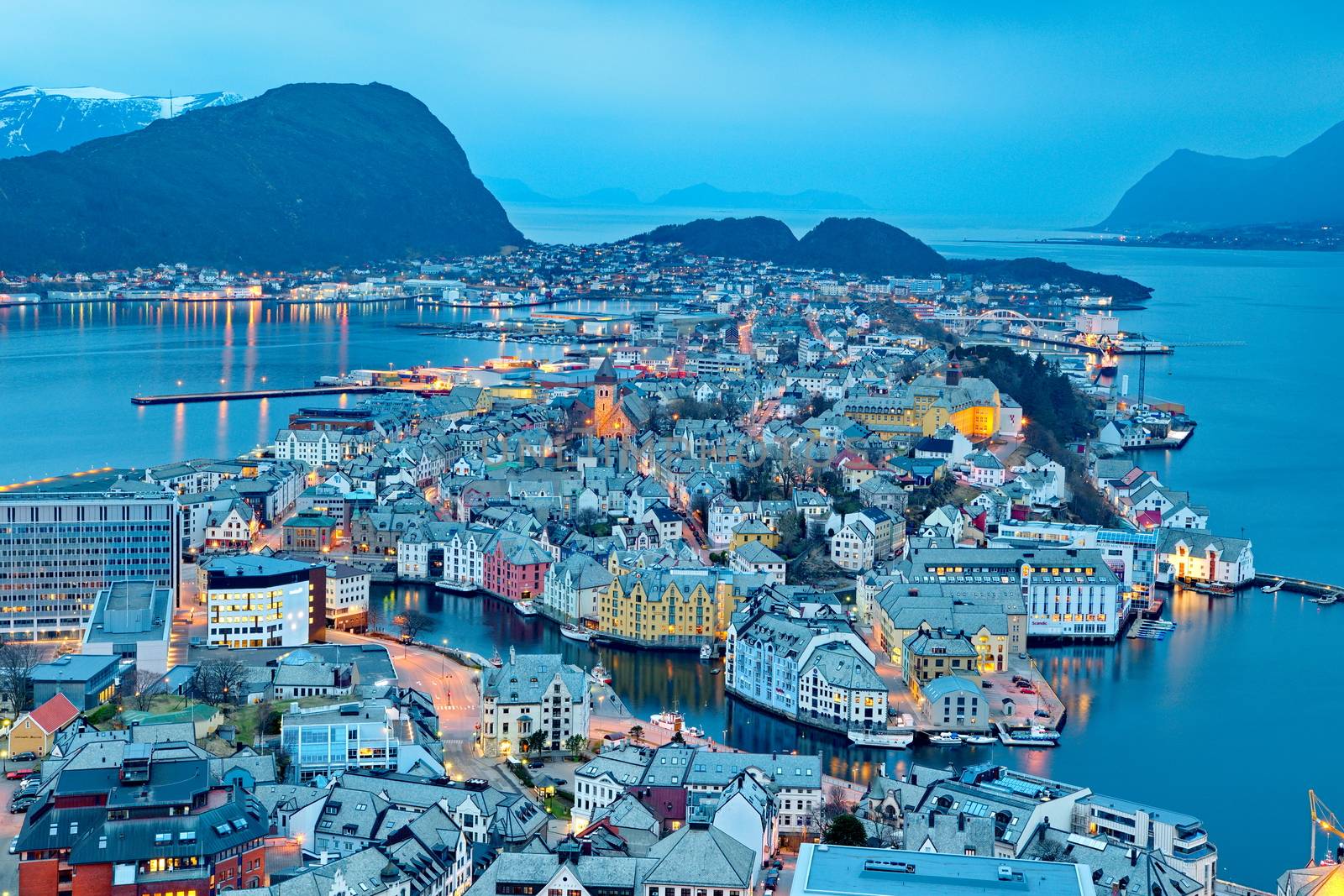 City of Alesund in Norway by anderm