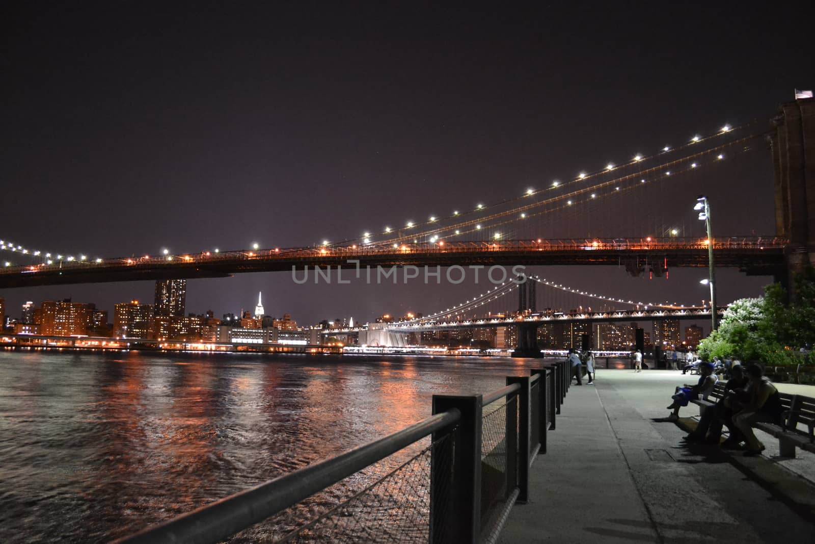 Picture of the Brooklyn and Manhattan bridges from Dumbo Park in Brooklyn