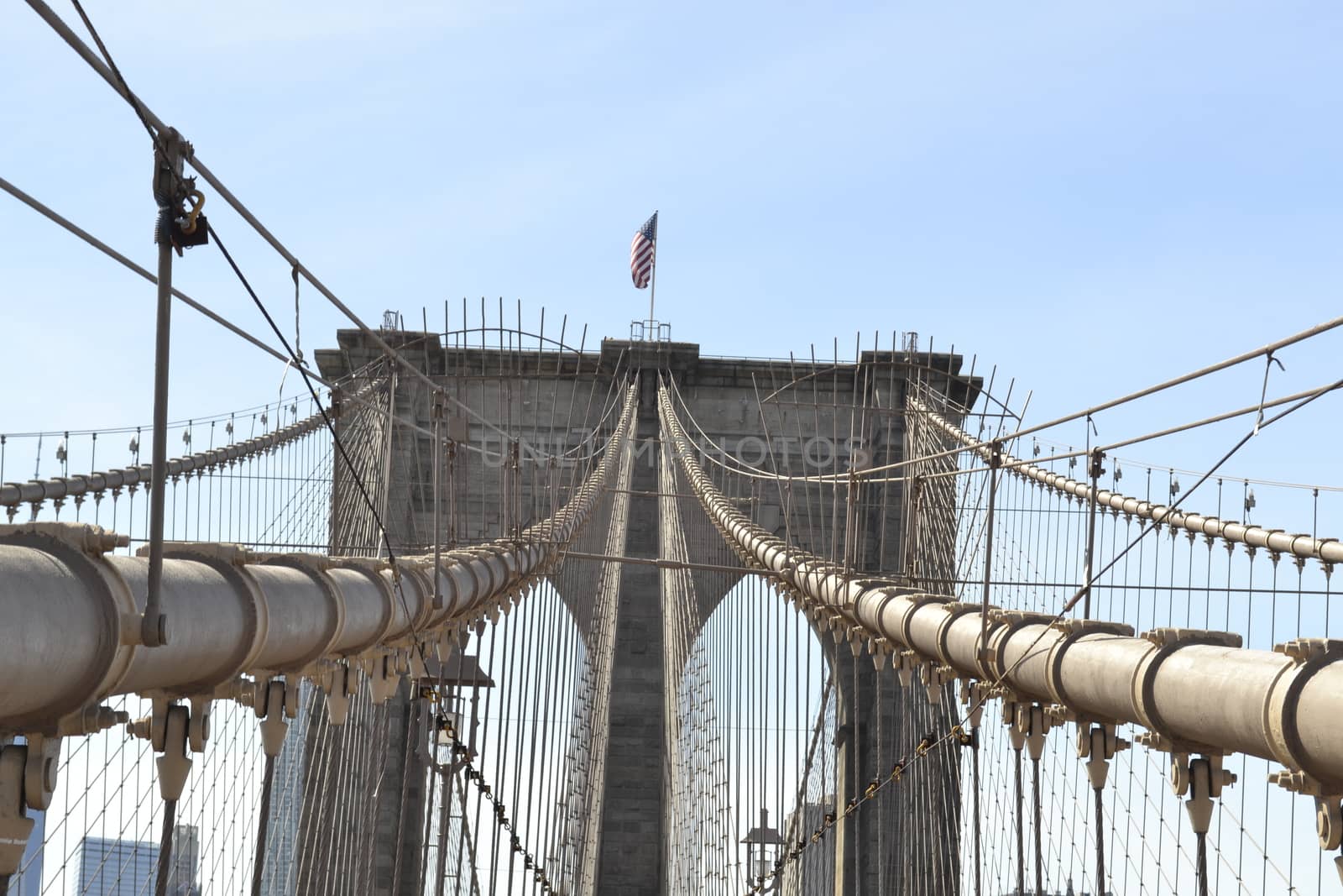 Arches of the Brooklyn bridge by rmbarricarte