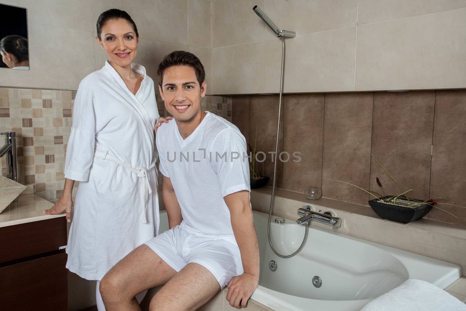 couple at the bathroom