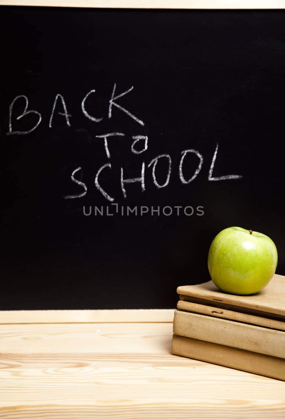 School blackboard, colorful bright concept of education by JanPietruszka