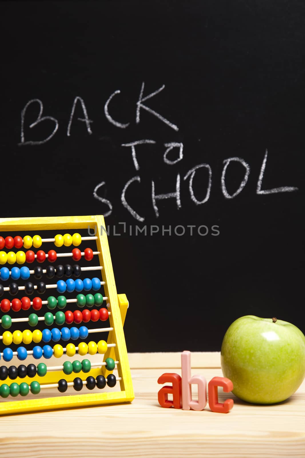 School blackboard, colorful bright concept of education by JanPietruszka