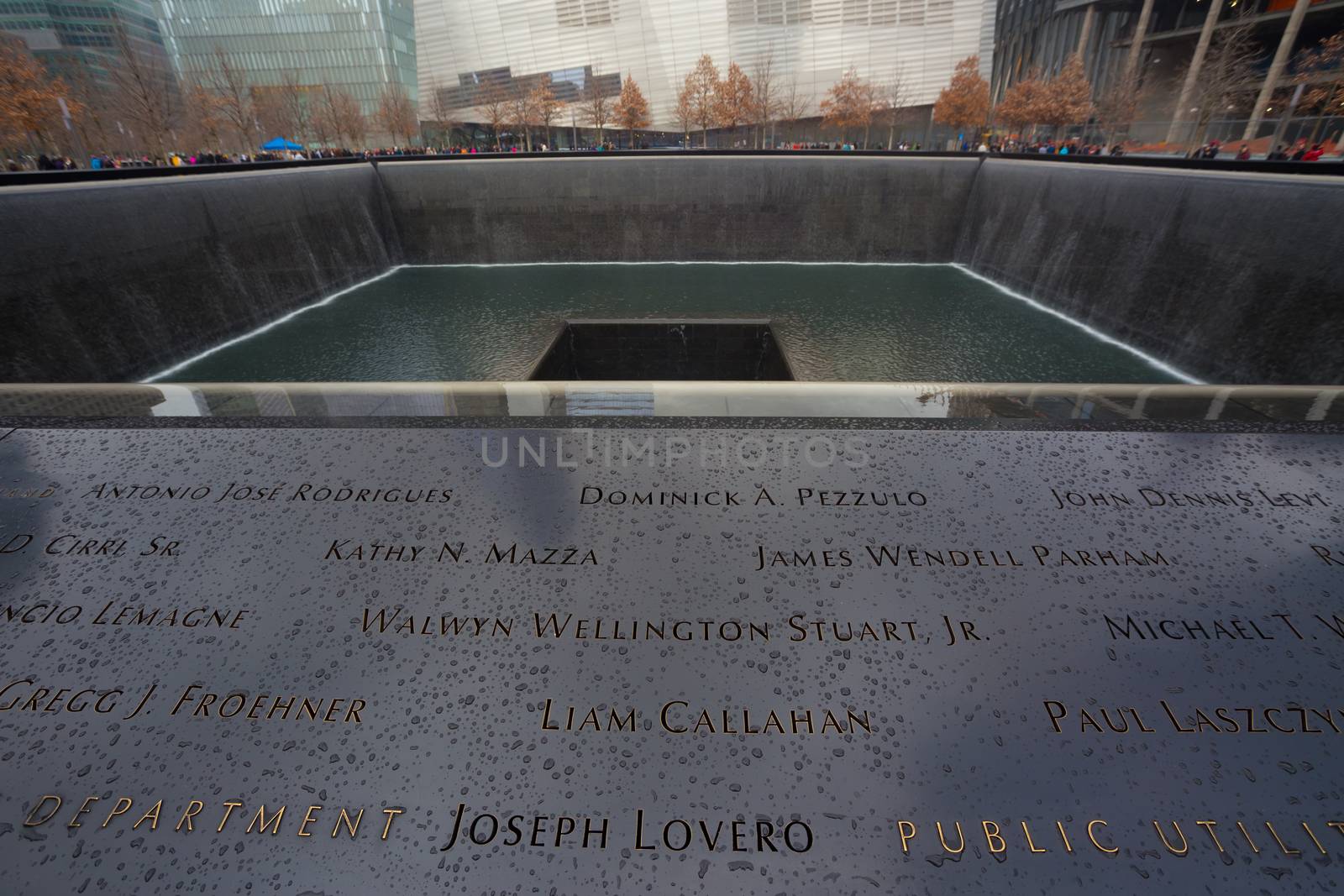 WTC Memorial Plaza, National September 11 Memorial, Manhattan, New York, United States of America.