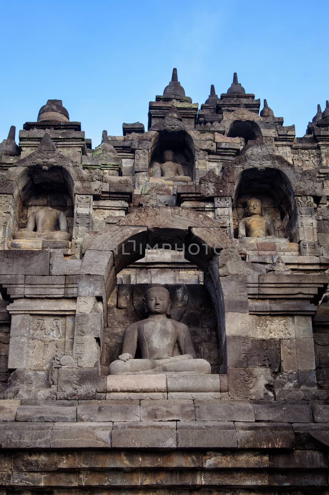 Borobudur Temple, Java, Indonesia. by johnnychaos
