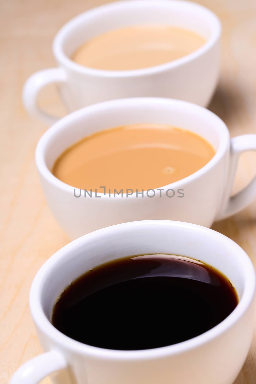 Coffee cups on the table